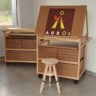 The stool in solid beech