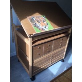meuble atelier auboi peinture tigre cergy