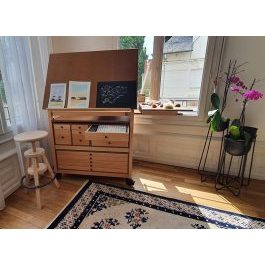 Vichy Pastel Orchid Painting artist studio unit