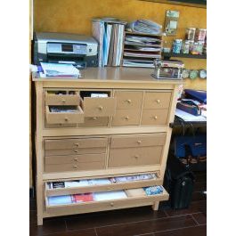 Chest of drawers workshop scrapbooking open drawers la-ville-du-bois