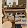 Auboi Artist’s Studio Unit drawers ink pastels pencils