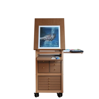 Easel with Drawers designed for pastels on 11-13