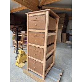 Colonne de rangement sur 4 niveaux, grande capacité de rangement