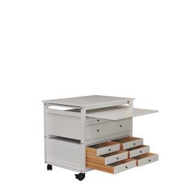 Bureau bois blanc 10 tiroirs