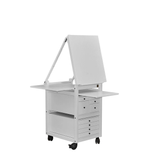The white painter's easel with drawers