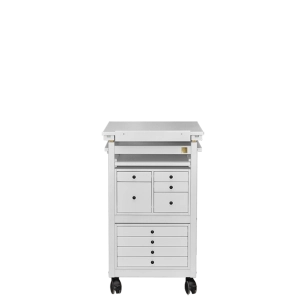 The white painter's easel with drawers