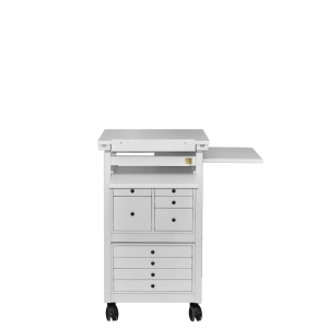 The white painter's easel with drawers