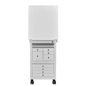 The white painter's easel with drawers