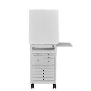The white painter's easel with drawers