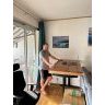 Bureau assis-debout bois massif debout
