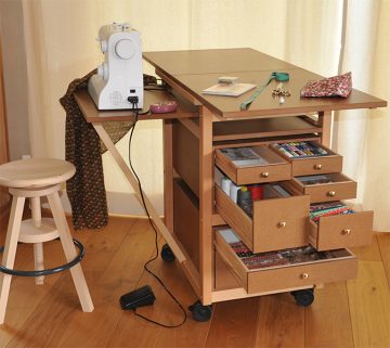 Small sewing workshop furniture cutting table 7 drawers