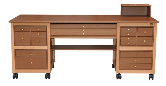 19-drawer office cabinet with printer support
