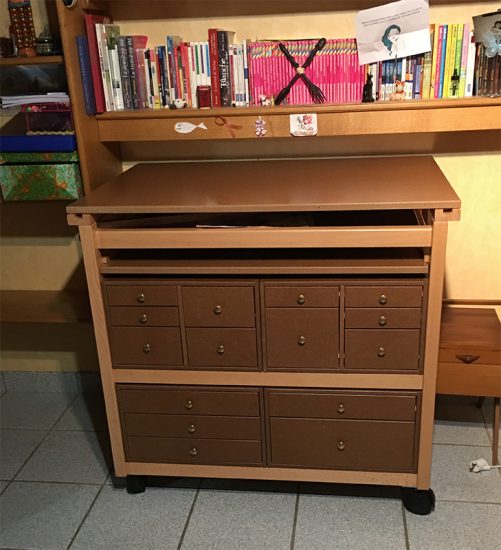 Sewing workshop cabinet M 15 closed drawers Sallas Curan